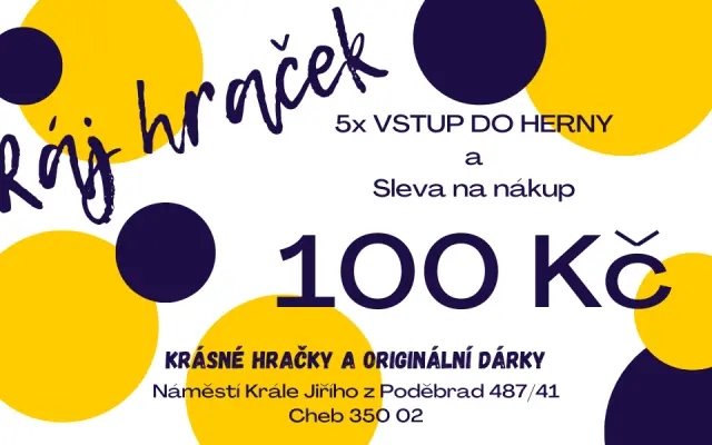 Trochu větší radost - 5x jednorázové vstupné + jednorázová sleva 100 Kč na nákup v Ráji hraček