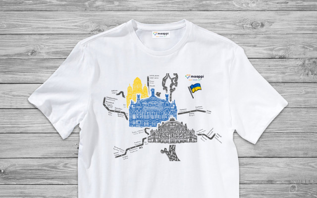 MAAPPI tričko - 3 ukrajinské památky a mapa