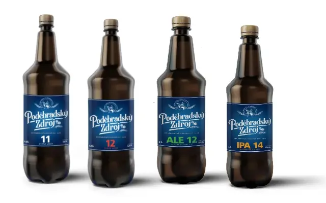 Balíček čtyř druhů piv z poděbradského pivovaru