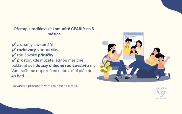 Přístup k rodičovské komunitě CEARLY na 3 měsíce