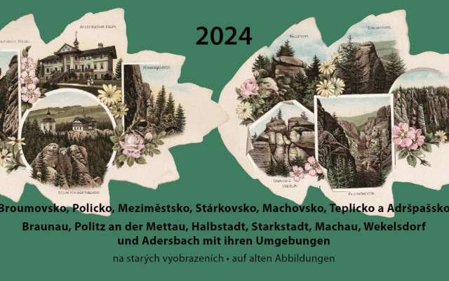 1x stolní kalendář s motivy Broumovska na rok 2024