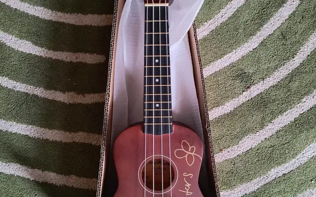 Ukulele s podpisy Yellow Sisters