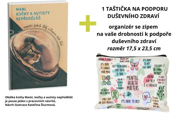 1 kniha + taštička k podpoře duševního zdraví