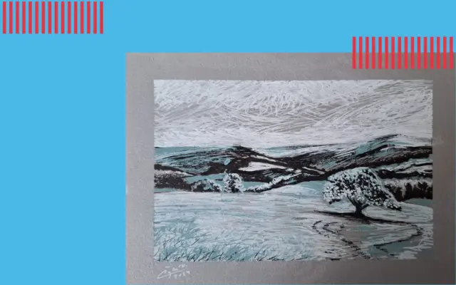 🖼️ Originální kresba od výtvarnice Olgy Čejkové – Stará hruška pod Lopeníkem