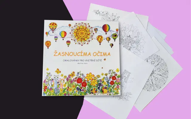 Sada ilustrací & omalovánky Žasnoucíma očima
