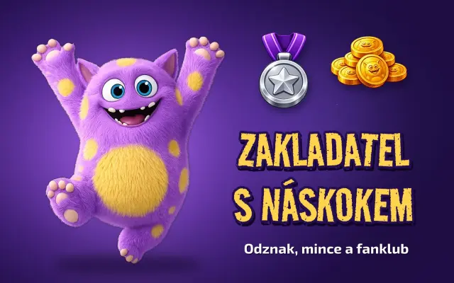 Zakladatel s náskokem: odznak, 2 200 mincí a fanklub 5
