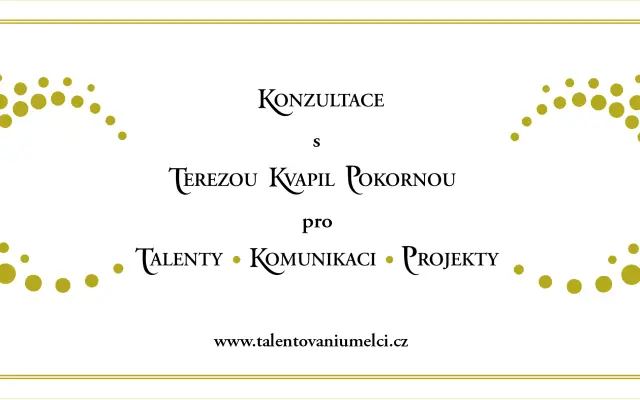 Konzultace Vašeho projektu s Terezou Kvapil Pokornou