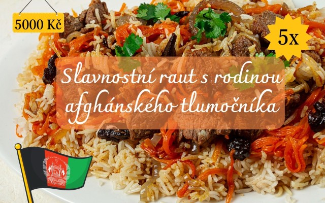 Slavnostní raut s rodinou afghánského tlumočníka