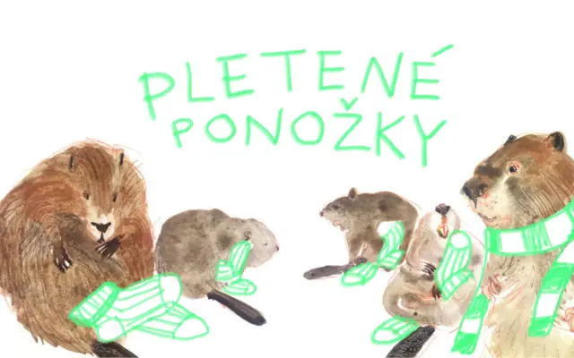 ručně pletené ponožky od babičky