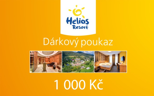 Dárkový poukaz na služby resortu Helios ve výši 1 000 Kč.