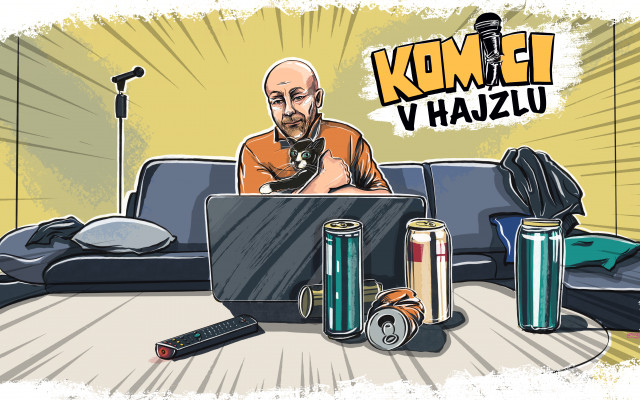Plakát seriálu Komici v Hajzlu - Karel Hynek