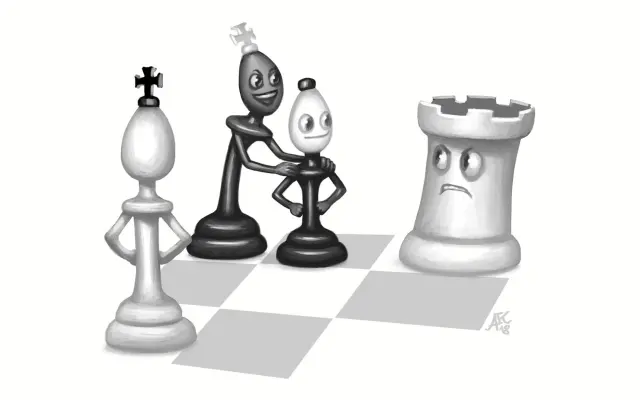 Exluzivní digitální ilustrace (šachožrout)