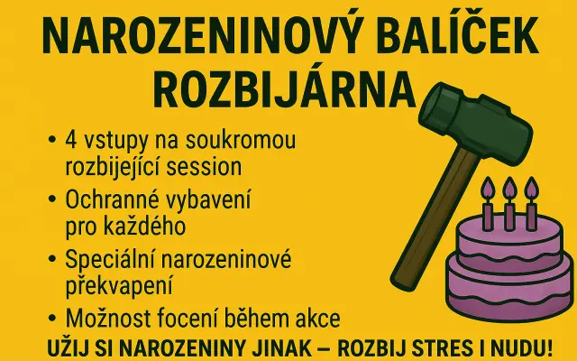 Narozeninový balíček pro 4 osoby
