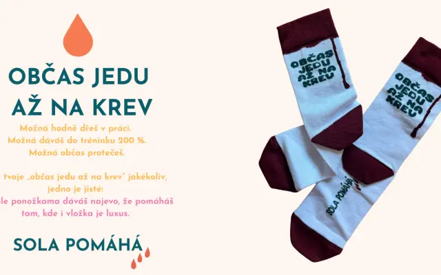 Ponožky "Občas jedu až na krev"