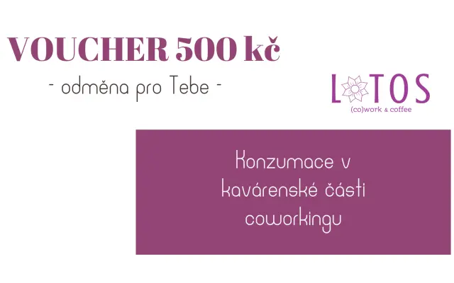 Voucher 500 Kč do kavárny