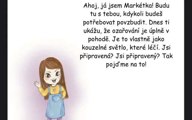 Podepsaná knížka Markétka a kouzelný paprsek
