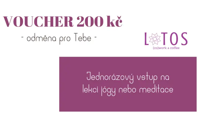 Voucher 200 Kč - jóga nebo meditace