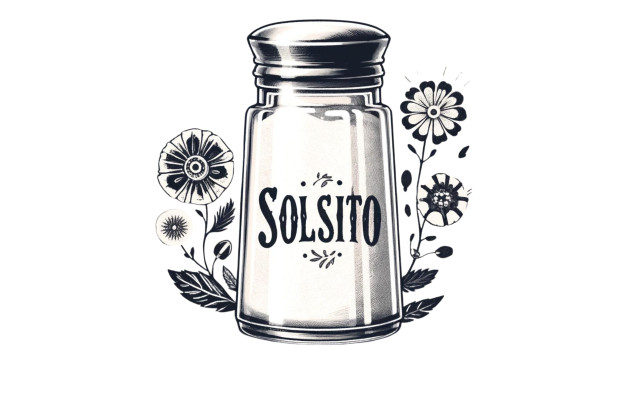 Solnička s ručně malovaným logem SolSiTo