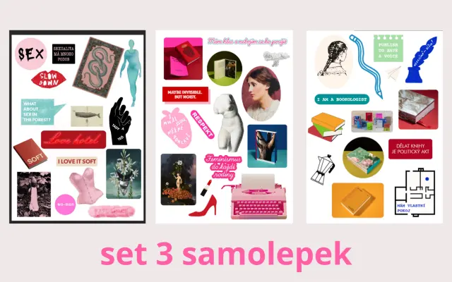 1x trojice samolepek wo-men