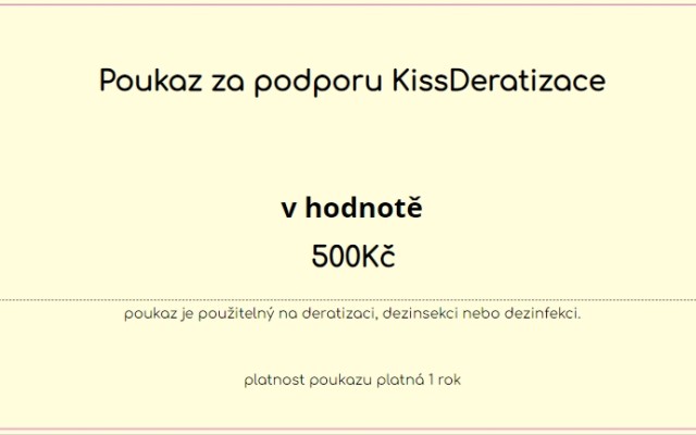 Poukaz na 500kč za podporu