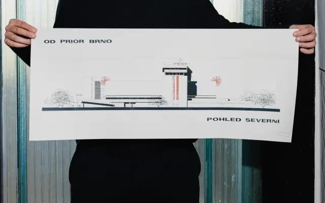 STUDIE OD PRIOR - printy originálních výkresů: SEVERNÍ POHLED