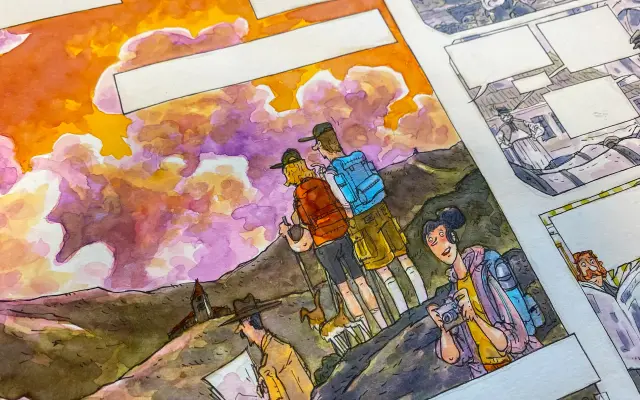 Kniha PŘÍBĚHY Z JIZERSKÝCH HOR V KOMIKSECH + originální komiksová ilustrace