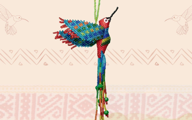Kolibřík - ručně vyrobený indiány