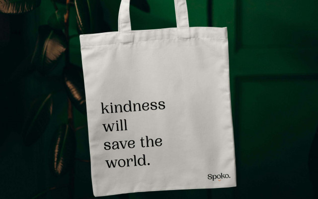 Kindness Will Save the World  bavlněná taška s osobním předáním
