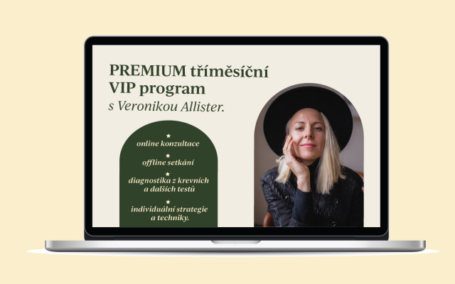 PREMIUM tříměsíční VIP program s Veronikou Allister, přední českou biohackerkou