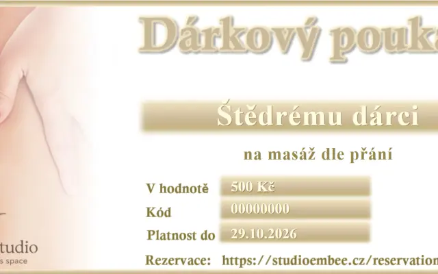 Dárkový poukaz + Živý večer s Marinou