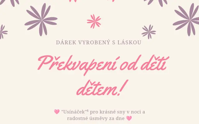 Vlastnoruční výrobek jako překvapení od dětí dětem