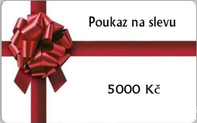 Poukaz na slevu v hodnotě 5000Kč