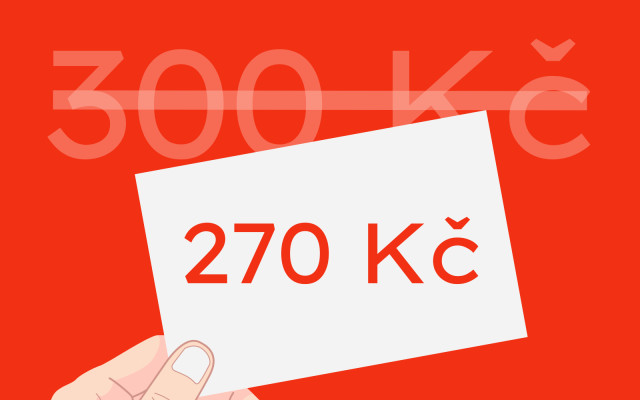 VOUCHER V HODNOTĚ 300KČ / GIFT CARD 300CZK