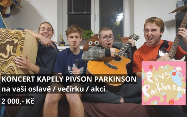 Koncert kapely Pivson Parkinson na vaší oslavě / večírku / oslavě