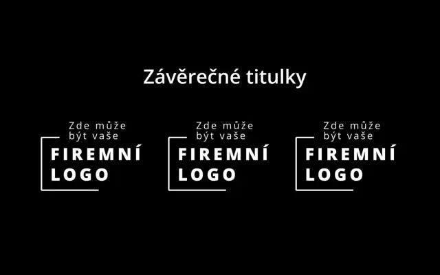 Logo vaší společnosti nebo firmy v titulkách