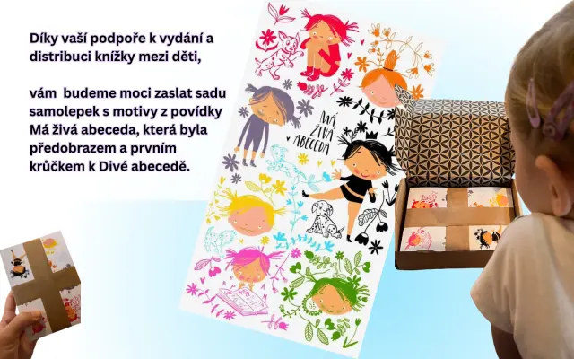 Samolepky na motivy předlohové povídky Má živá abeceda