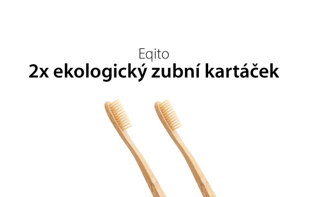 2 Bambusové zubní kartáčky