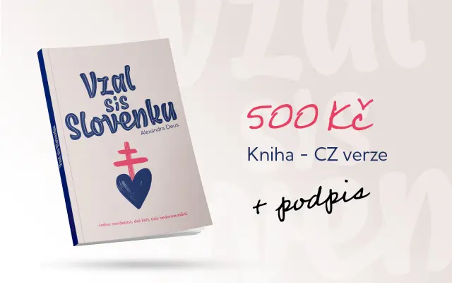 Kniha Vzal sis Slovenku s podpisem