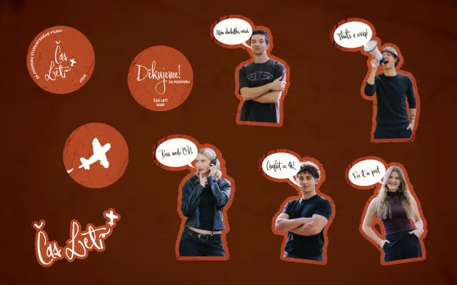 Sticker pack filmového štábu