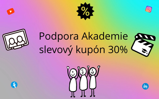 Podpora Akademie - Slevový kupón 30%