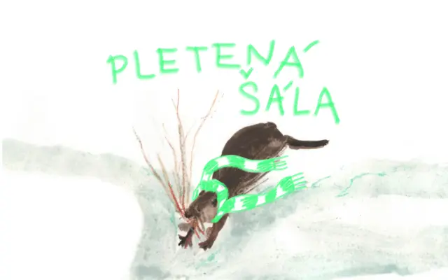 ručně pletená šála od babičky