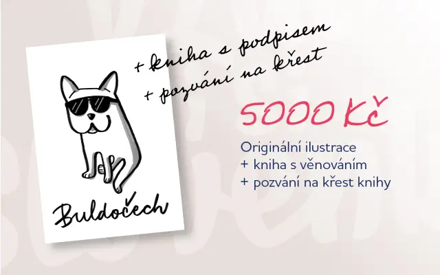 Originální ilustrace od Alexandry Deus, kniha s věnováním a pozvání na křest knihy