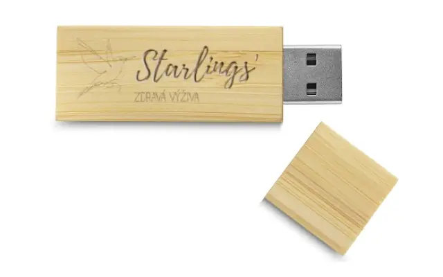 USB Flash disk v bambusu s logem
