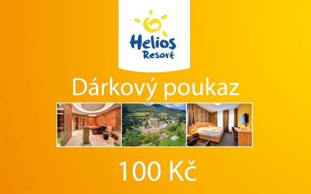 Dárkový poukaz na služby resortu Helios ve výši 100 Kč.