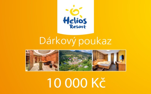 Dárkový poukaz na služby resortu Helios ve výši 10000 Kč.