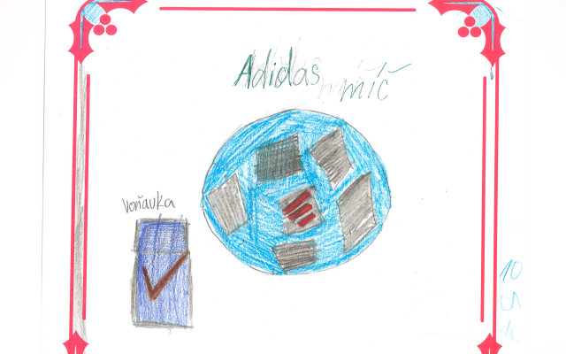 Adidas fotbalový míč a kosmetika pro Danielu, 15 let