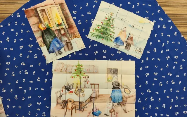 Magnetické adventní puzzle