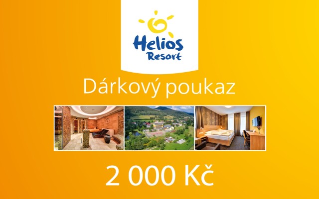 Dárkový poukaz na služby resortu Helios ve výši 2000 Kč.