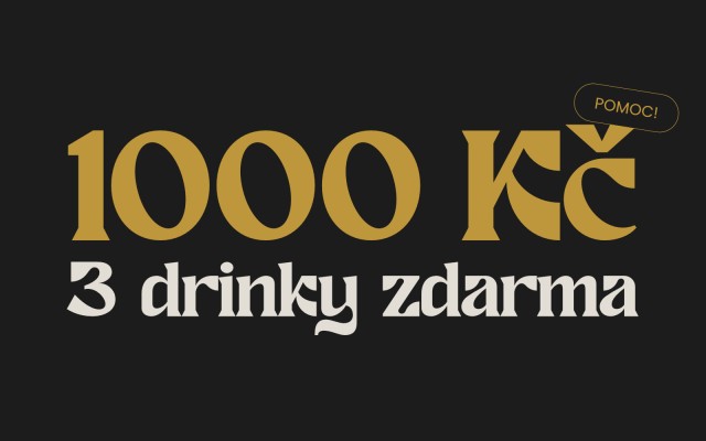 3 drinky zdarma