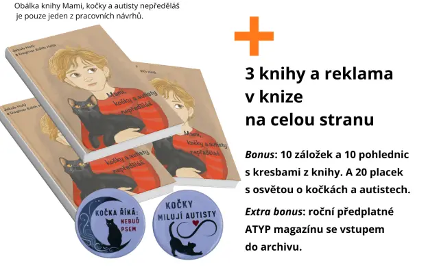 3 knihy a celá strana v kočičí knize